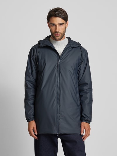 RAINS Jacke mit Zweiwege-Reißverschluss Modell 'LOHJA' Marine 4