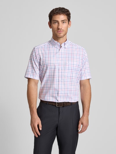 OLYMP Koszula biznesowa o kroju regular fit z kołnierzykiem typu button down Mocnoróżowy 4
