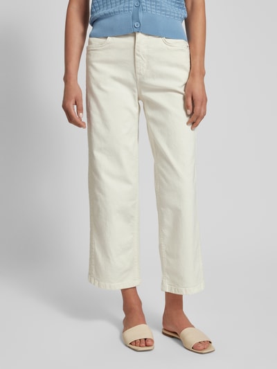 Milano Italy Regular Fit Culotte im 5-Pocket-Design Offwhite 4