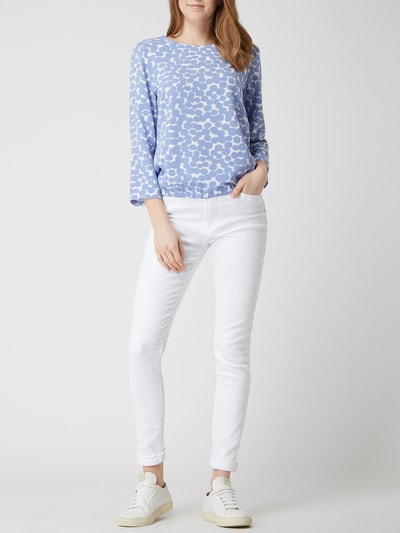 OPUS Blusenshirt mit Allover-Muster Modell 'Ferusa' Bleu 1