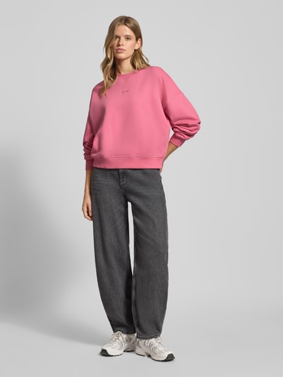 OH APRIL Bluza o kroju oversized z prążkowanymi wykończeniami Mocnoróżowy 1