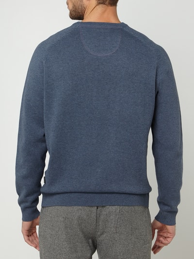 Fynch-Hatton Pullover van katoen Jeansblauw - 5
