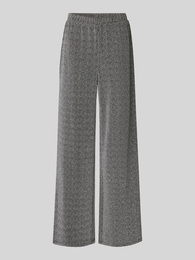 Pieces Wijde broek met elastische band, model 'JINA' Zilver gemêleerd - 2