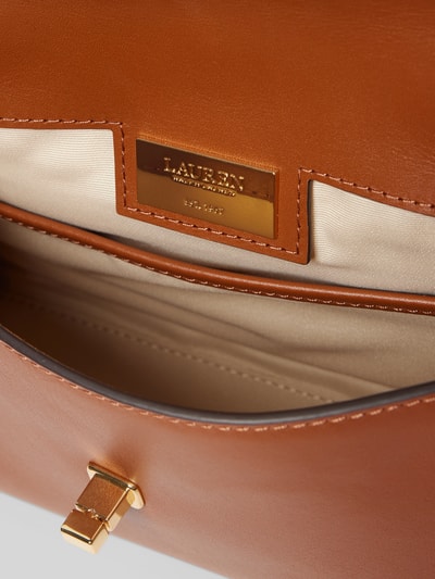 Lauren Ralph Lauren Handtasche mit Label-Applikation Modell 'FARRAH' Cognac 5