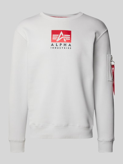 Alpha Industries Bluza z okrągłym dekoltem Jasnoszary 2