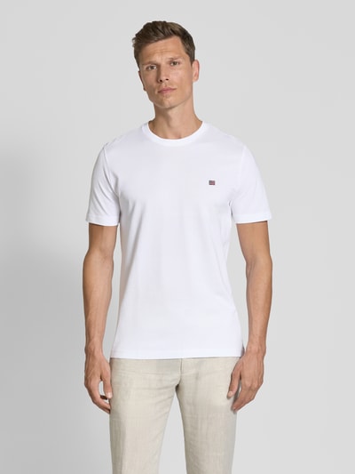 Christian Berg Men T-Shirt mit Label-Stitching Weiss 4