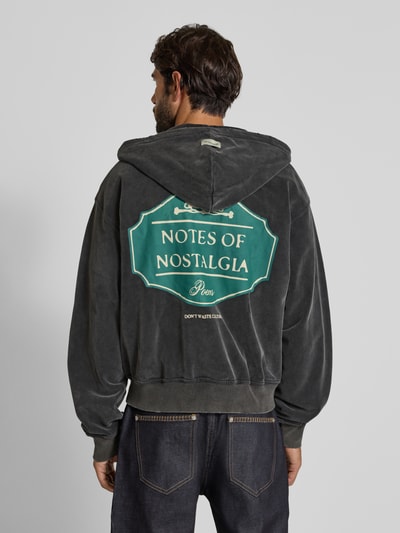 Don´t Waste Culture Sweatjack met motiefprint, model 'Ulric' Antraciet - 5