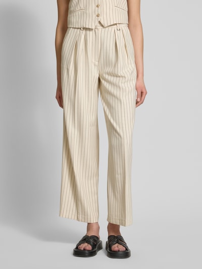 LeGer by Lena Gercke Wide Leg Stoffhose mit Bundfalten Modell 'Elaine' Beige 4