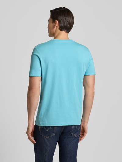 s.Oliver RED LABEL męski t-shirt o kroju regular fit z czystej bawełny Turkusowy 5