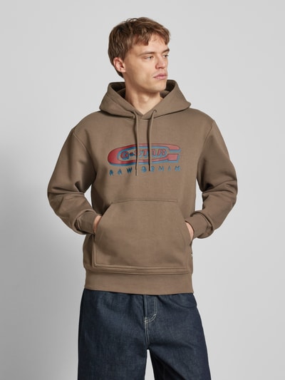 G-Star Raw Hoodie met capuchon Leem - 4