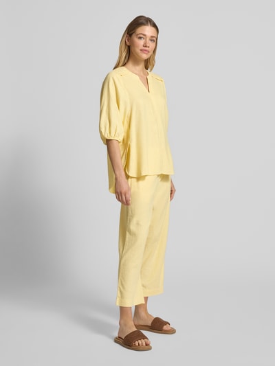 FREE/QUENT Wide Leg Pants mit elastischem Bund Modell 'Lava' GELB 1