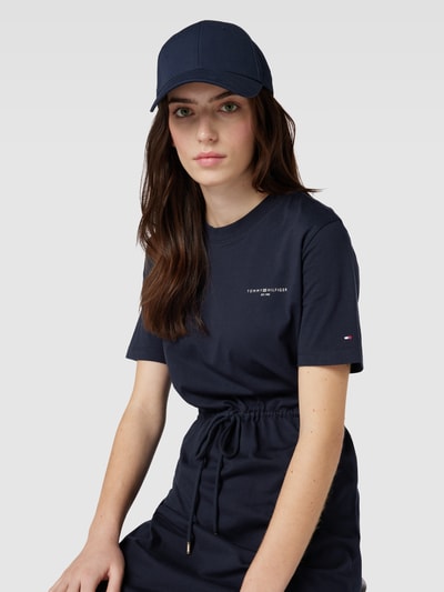 Tommy Hilfiger Knielanges Kleid mit Label-Schriftzug Dunkelblau 3