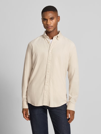 Marc O'Polo Regular fit vrijetijdsoverhemd van puur katoen Beige - 4