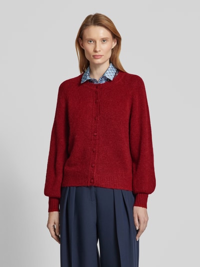 MSCH Copenhagen Cardigan mit Ballonärmeln Modell 'Zasha Hope' Rot 4