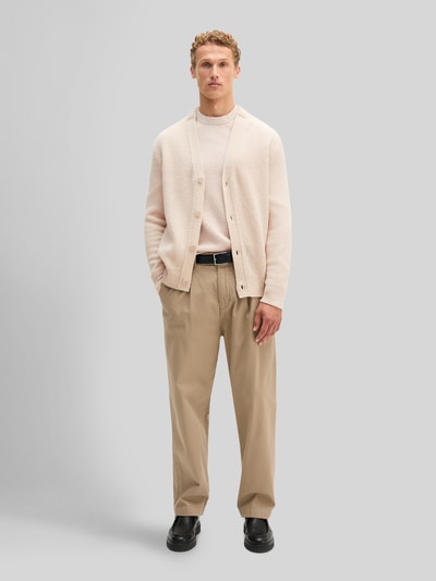 Marc O'Polo Cardigan aus Wolle mit Rippstrickstruktur Beige 1