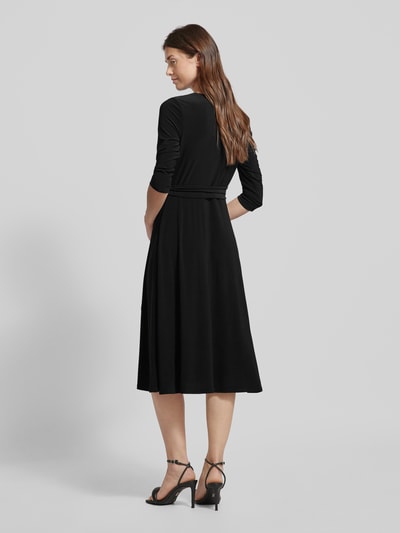 Lauren Ralph Lauren Kleid mit V-Ausschnitt Modell 'CARLYNA' Black 5