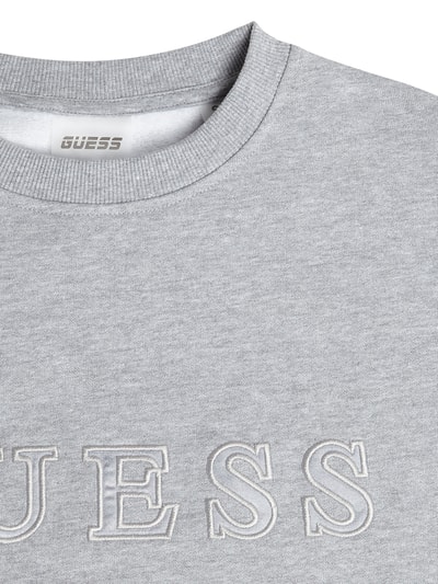 Guess Sweatshirt mit Logo Hellgrau Melange 2