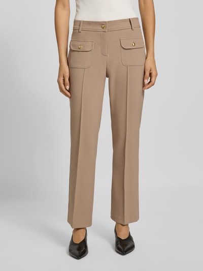Cambio Stoffen broek met persplooien, model 'FARAH' Camel - 4