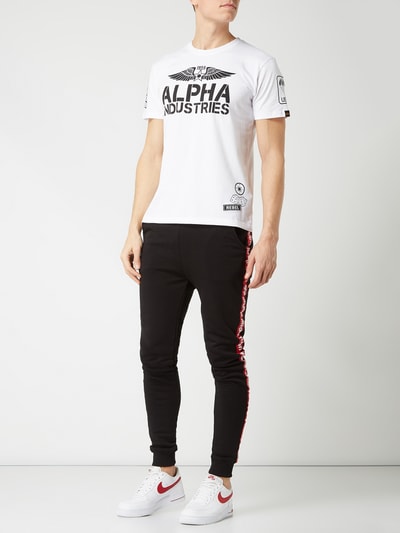 Alpha Industries Spodnie dresowe z paskami z logo Czarny 1