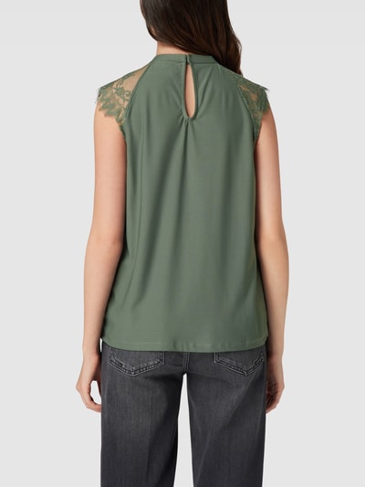 Vero Moda Blouse met kant, model 'MILLA' Rietgroen - 5