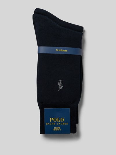 Produktfoto, Sokken im 2er-Pack van Polo Ralph Lauren voor heren in katoenmix met stretch, elastische band en geborduurd logo, set van 2.