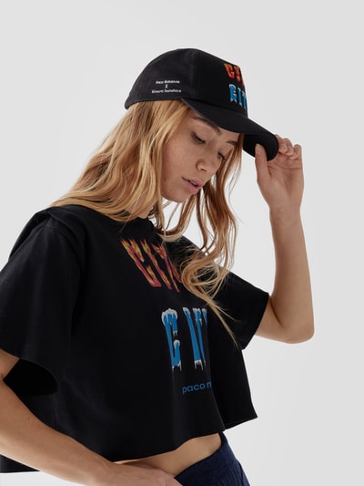 Paco Rabanne Cap mit Motiv-Stitching Schwarz 1