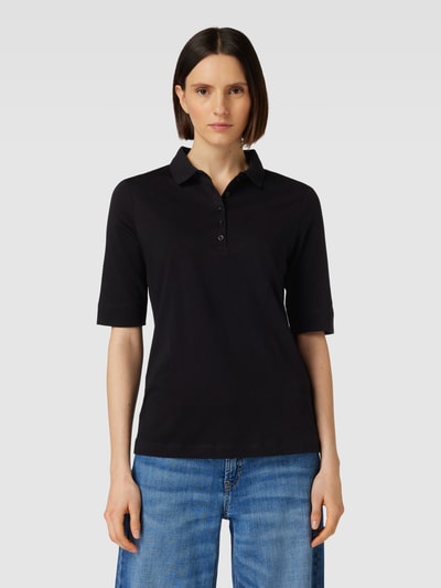 Christian Berg Woman Poloshirt mit kurzer Knopfleiste Black 4