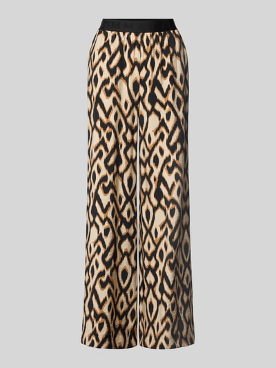 COMMA Relaxed Fit Marlenehose aus Viskose-Mix mit elastischem Bund Black 2