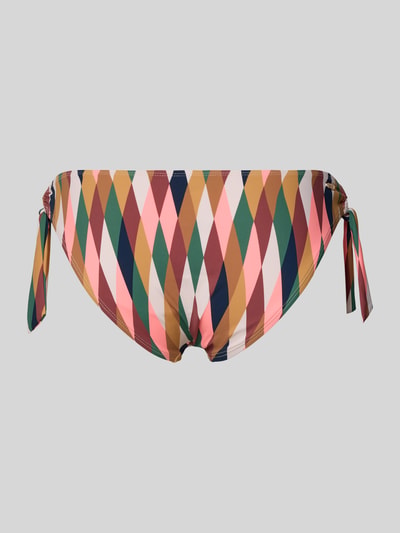 Produktfoto, Bikini-Slip im Allover-Look Modell 'Abanov' von Barts, Damen Bikini-Slip aus Material-Mix mit Stretch-Anteil, körpernahe Passform, buntes Rautenmuster