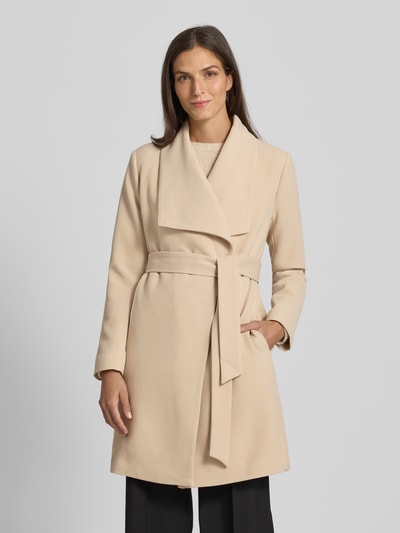 Lauren Ralph Lauren Płaszcz z szerokim kołnierzem i wiązanym paskiem Piaskowy 4