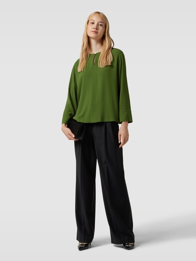 Marc Cain Blouseshirt in effen design met druppelvormige hals Groen - 1