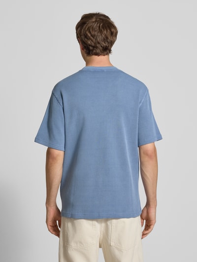 Carhartt Work In Progress T-Shirt mit Strukturmuster Modell 'Nelson' Hellblau 5