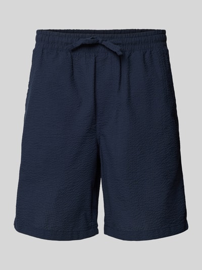 Jack & Jones Sweatshorts met tunnelkoord, model 'JAIDEN' Marineblauw - 2