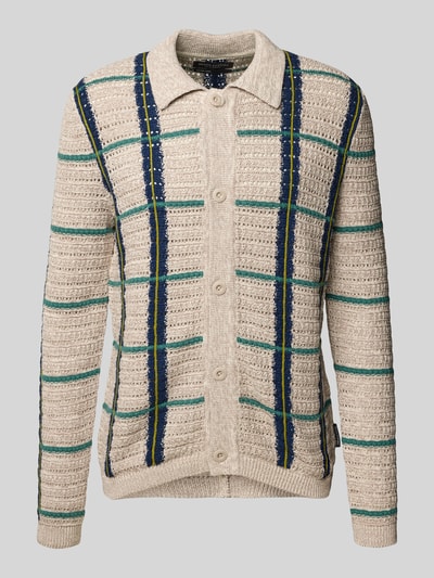 Marc O'Polo Regular fit gebreid jack van katoenmix Beige - 2