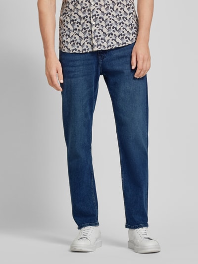 BOSS Regular Fit Jeans mit Label-Patch Modell 'Re.Maine' Blau 4