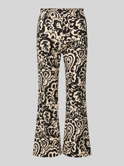 Weekend Max Mara Flared Stoffhose mit Bügelfalten Modell 'CADMIO' Black 2