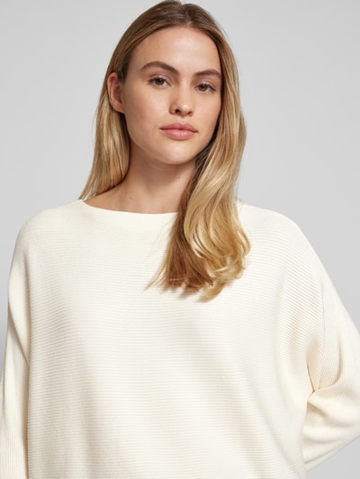 Fransa Gebreide pullover met ronde hals, model 'lala' Ecru - 3