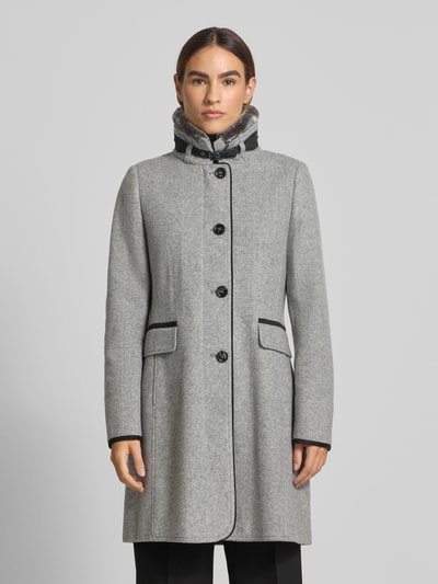 Gil Bret Mantel mit Stehkragen Hellgrau Melange 4