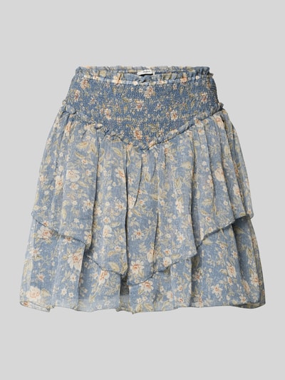 Pepe Jeans Ausgestellter Chiffon-Rock mit floralem Allover-Muster Modell 'LULA SKIRT' Rauchblau 2