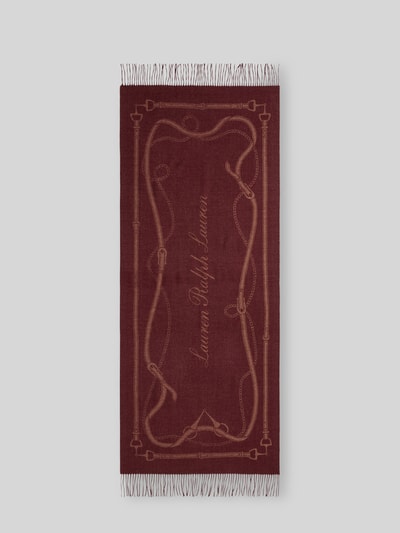 Lauren Ralph Lauren Schal mit Logo-Schriftzug aus Wollmix Bordeaux 3