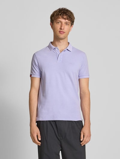 Superdry Regular Fit Poloshirt mit Label-Stitching Lavender 4