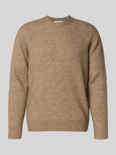 SELECTED HOMME Relaxed fit gebreide pullover met wol, model 'RAI BRUSHED' Hazelnoot - 2