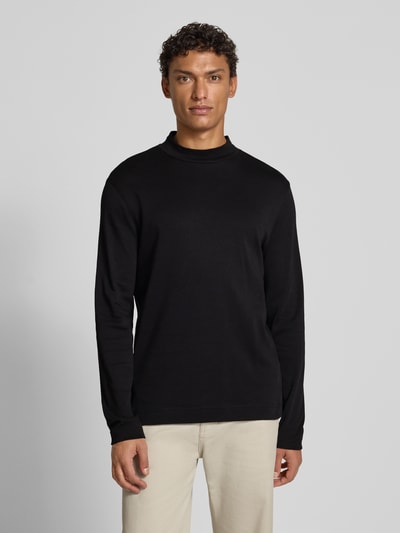 Christian Berg Men Shirt met lange mouwen en opstaande kraag Zwart - 4