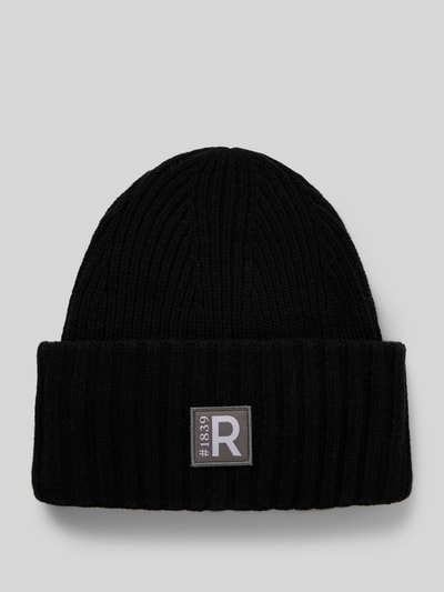 Roeckl Czapka beanie z naszywką z logo Czarny 1