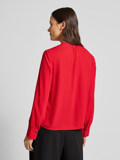 s.Oliver BLACK LABEL Regular fit blouse met geplisseerde volants Rood - 5