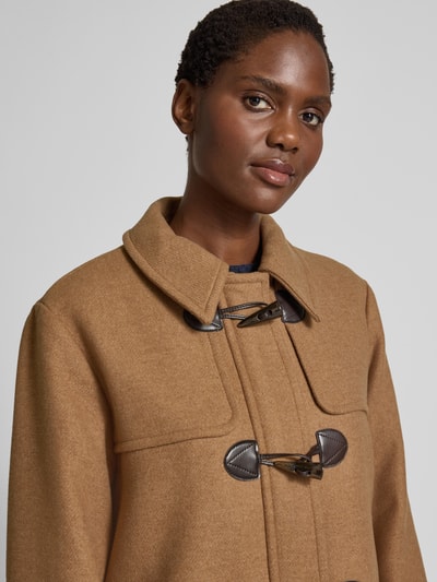 Barbour Comfort Fit Dufflecoat aus Woll-Mix Modell 'MELODY' Camel Melange 3