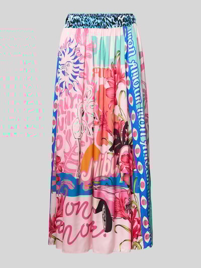 miss goodlife Midirock aus Viskose mit elastischem Bund Rosa 2