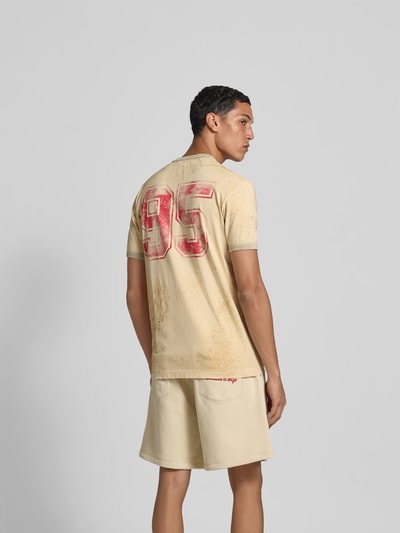 Dsquared2 T-Shirt mit gerippten Abschlüssen Beige 5