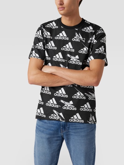 ADIDAS SPORTSWEAR T-Shirt mit Allover-Label Black 4