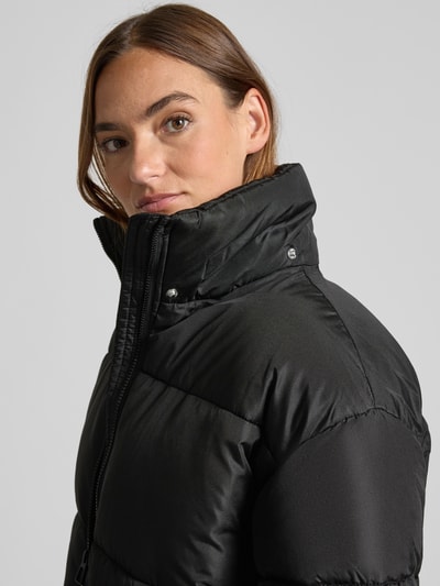 VERO MODA Regular fit gewatteerde lange jas met afneembare capuchon, model 'KLEA' Zwart - 3